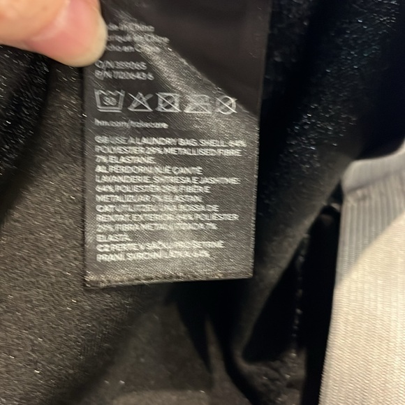 H&M silver metallic bell bottom pants size Lg. Elastic waistband. - Picture 6 of 6